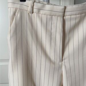 Abercrombie & Fitch Cream Trouser with black pinstripe